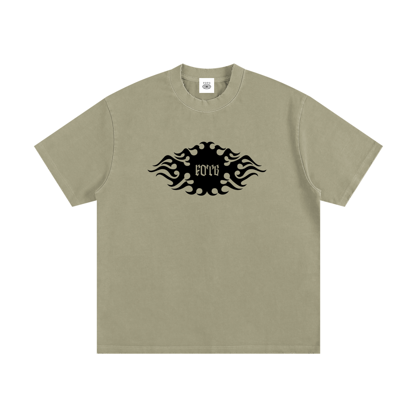 Fire Eye Frayed T-Shirt