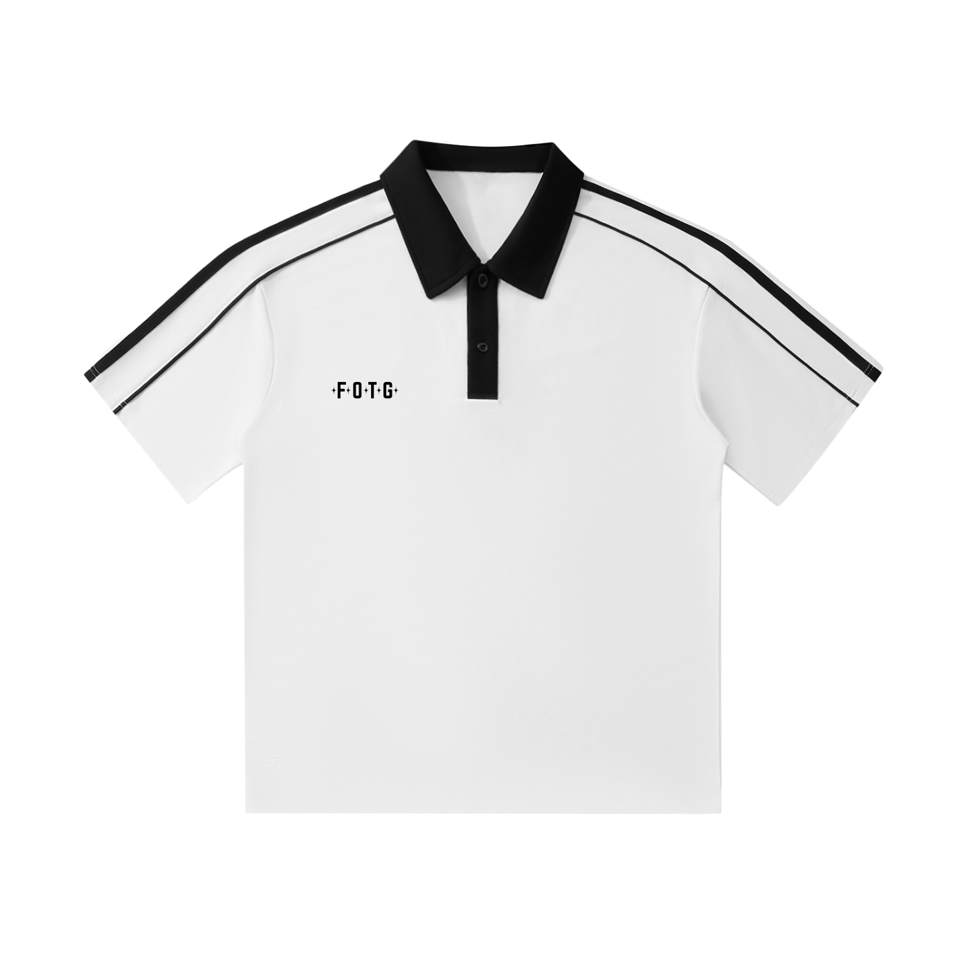 Black and White Polo Shirt
