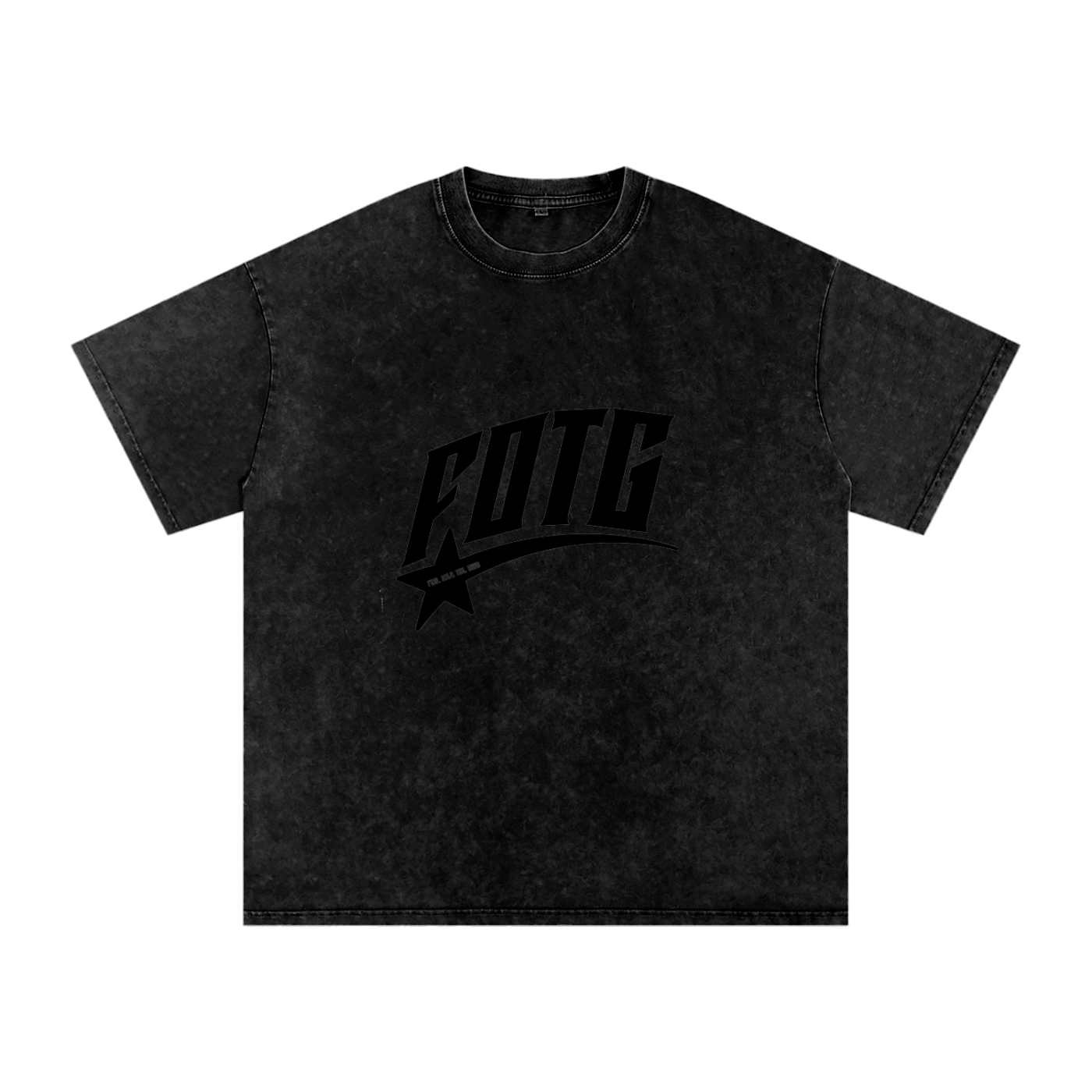 Snow Washed Oversized Cotton T-Shirt