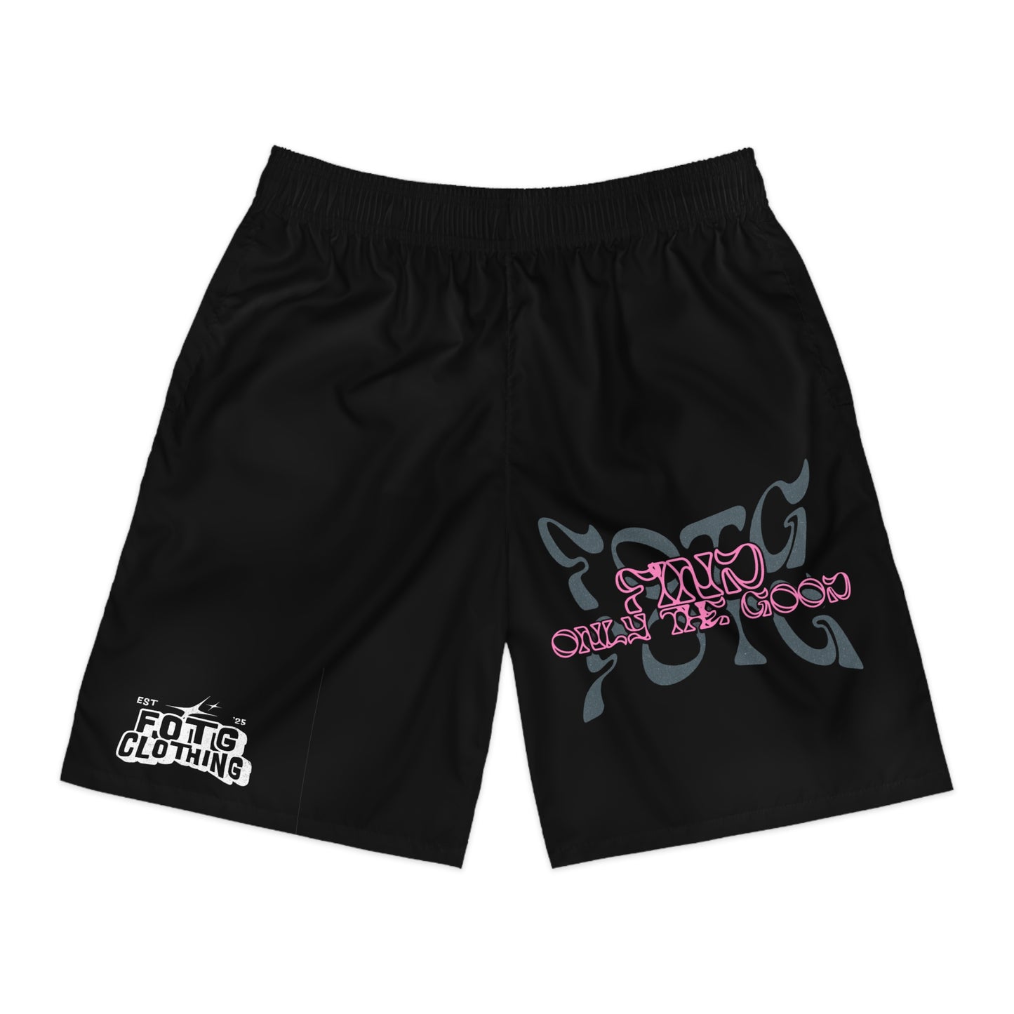 Pink and Black Jogger Shorts
