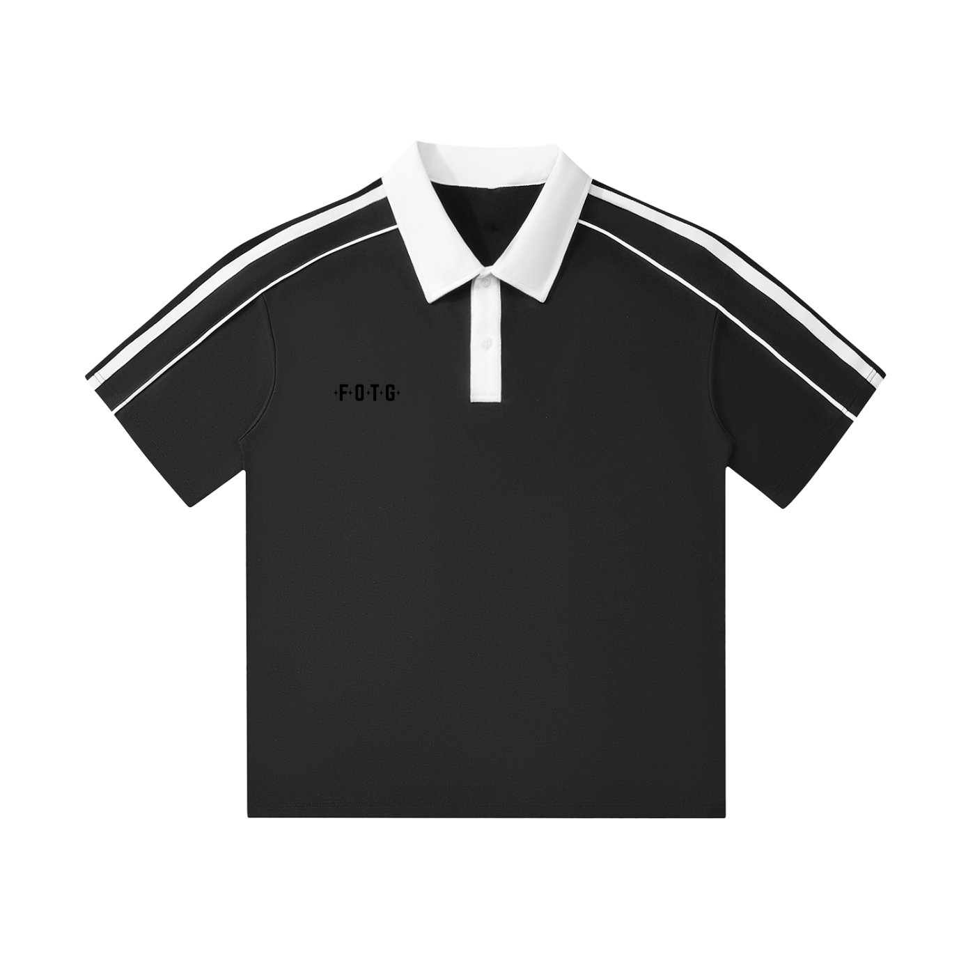 Black and White Polo Shirt