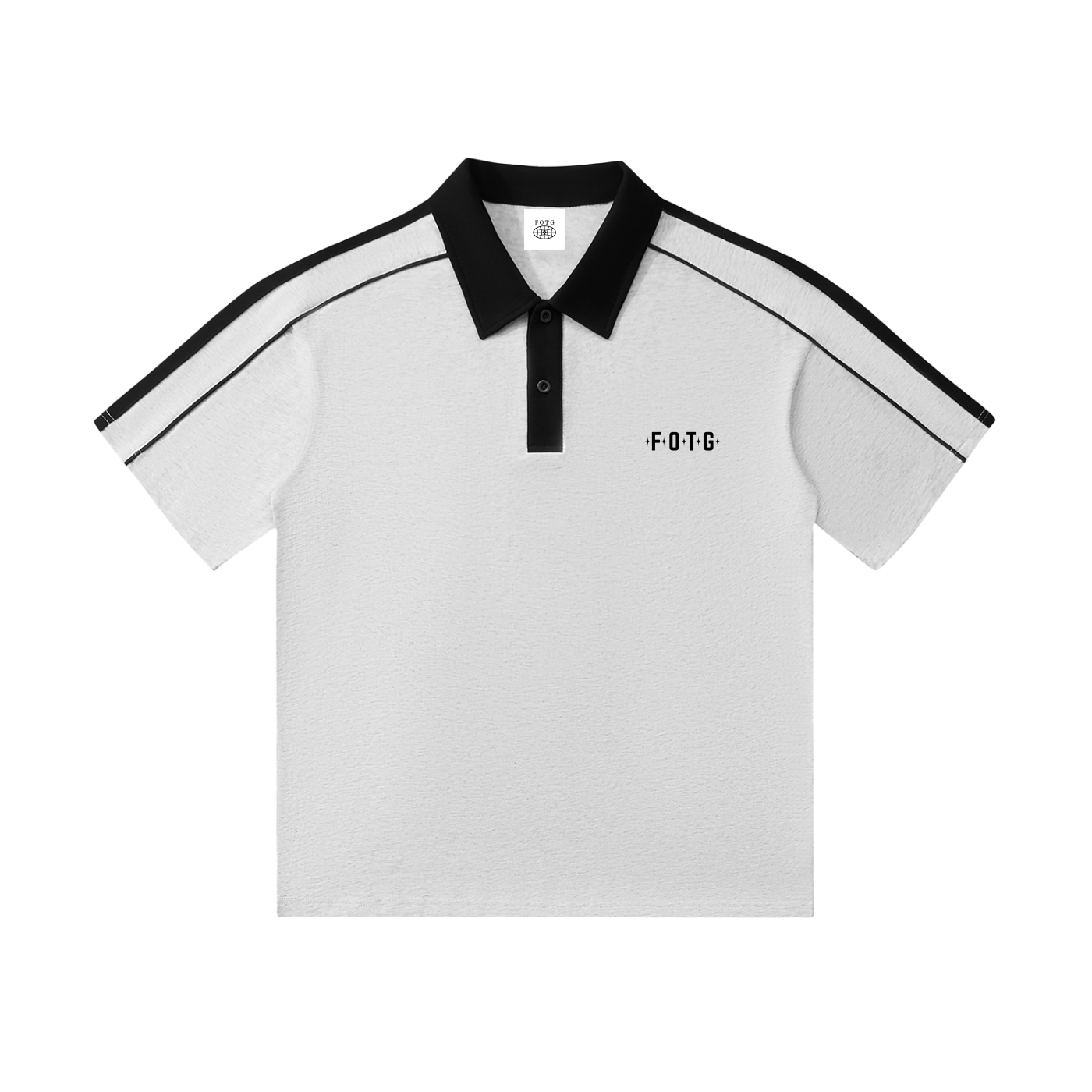 Black and White Polo Shirt