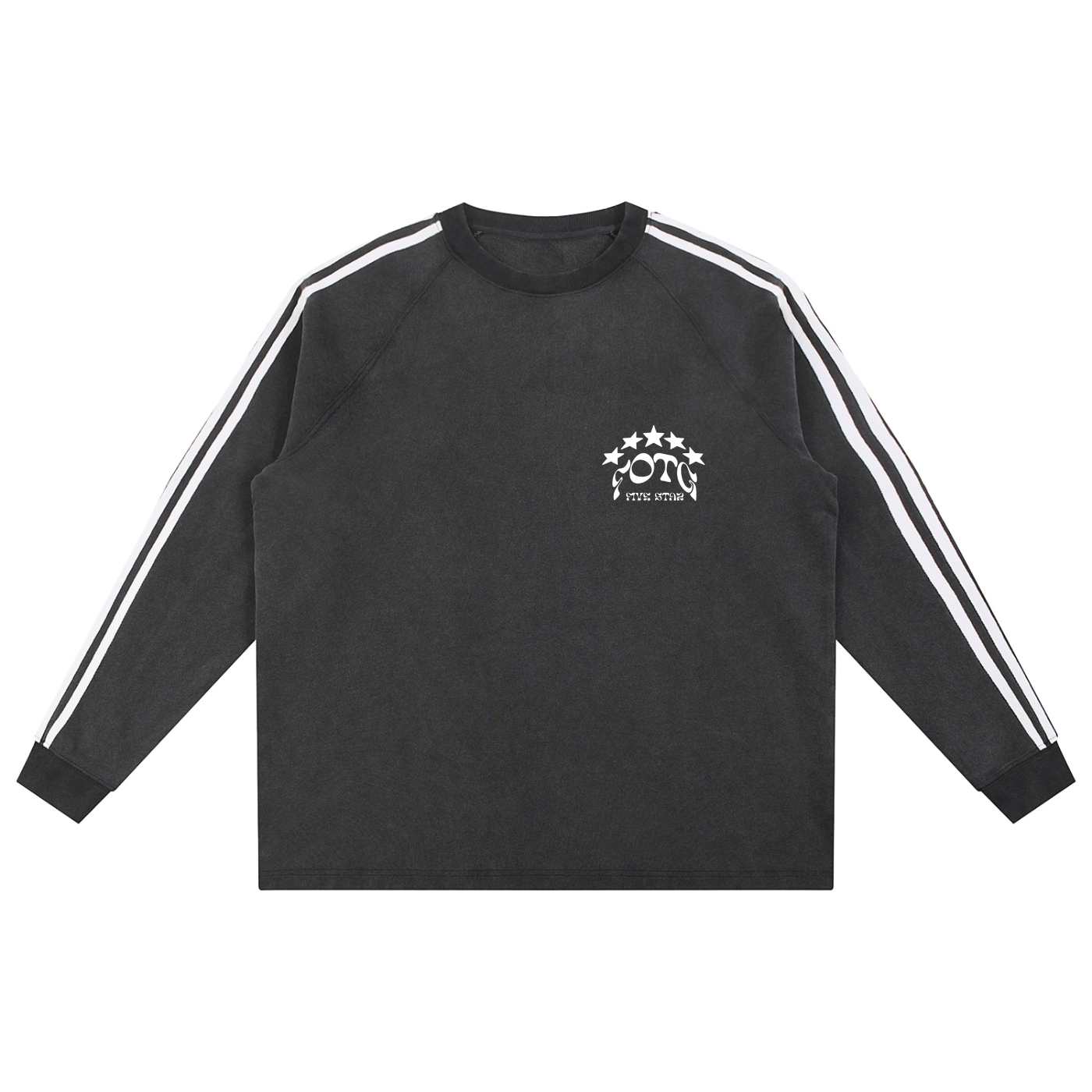 Snow Washed Contrast Tape Sweatshirt