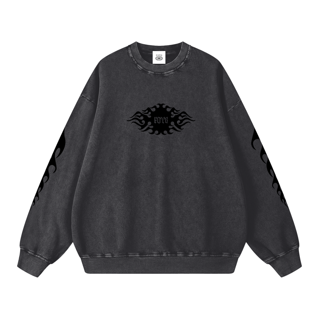 Snow Washed Oversized Sweatshirt