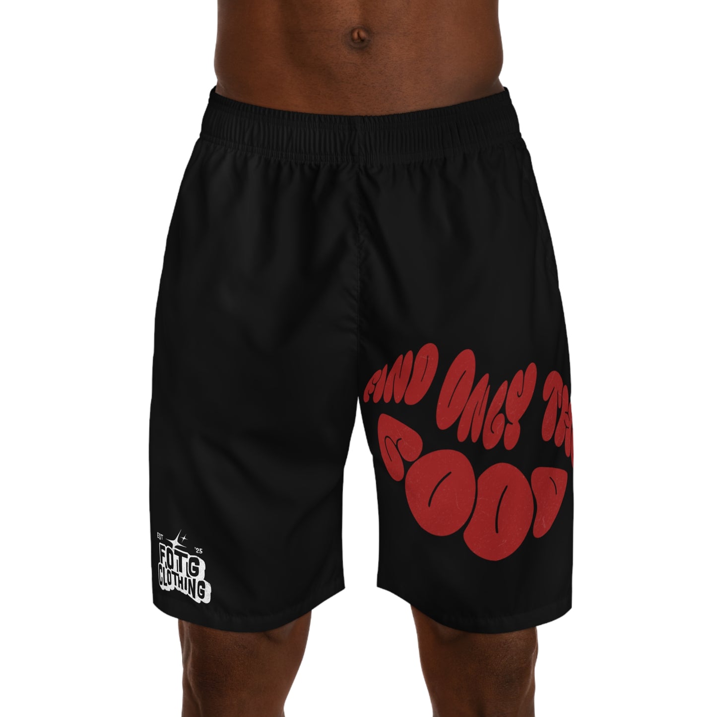 Lipstick jogger shorts
