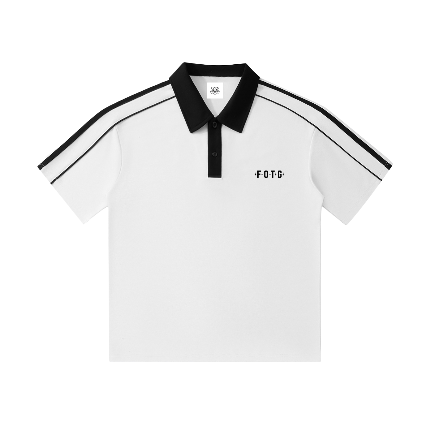 Black and White Polo Shirt