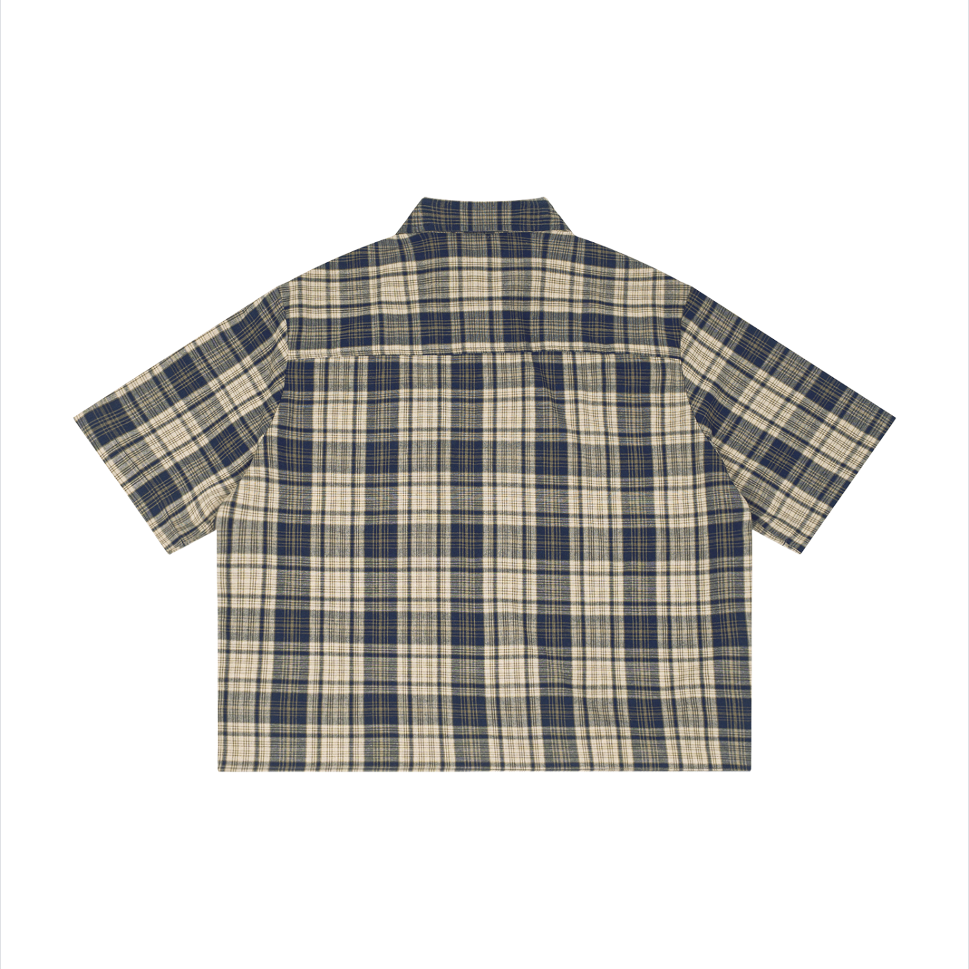Boxy Unisex Plaid Short Sleeve