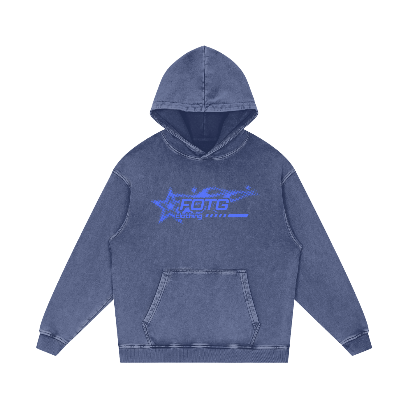 Snow Washed Loose Cotton Hoodie