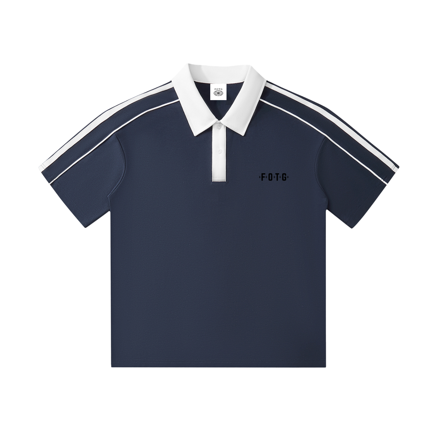Black and White Polo Shirt