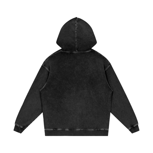 Snow Washed Loose Cotton Hoodie