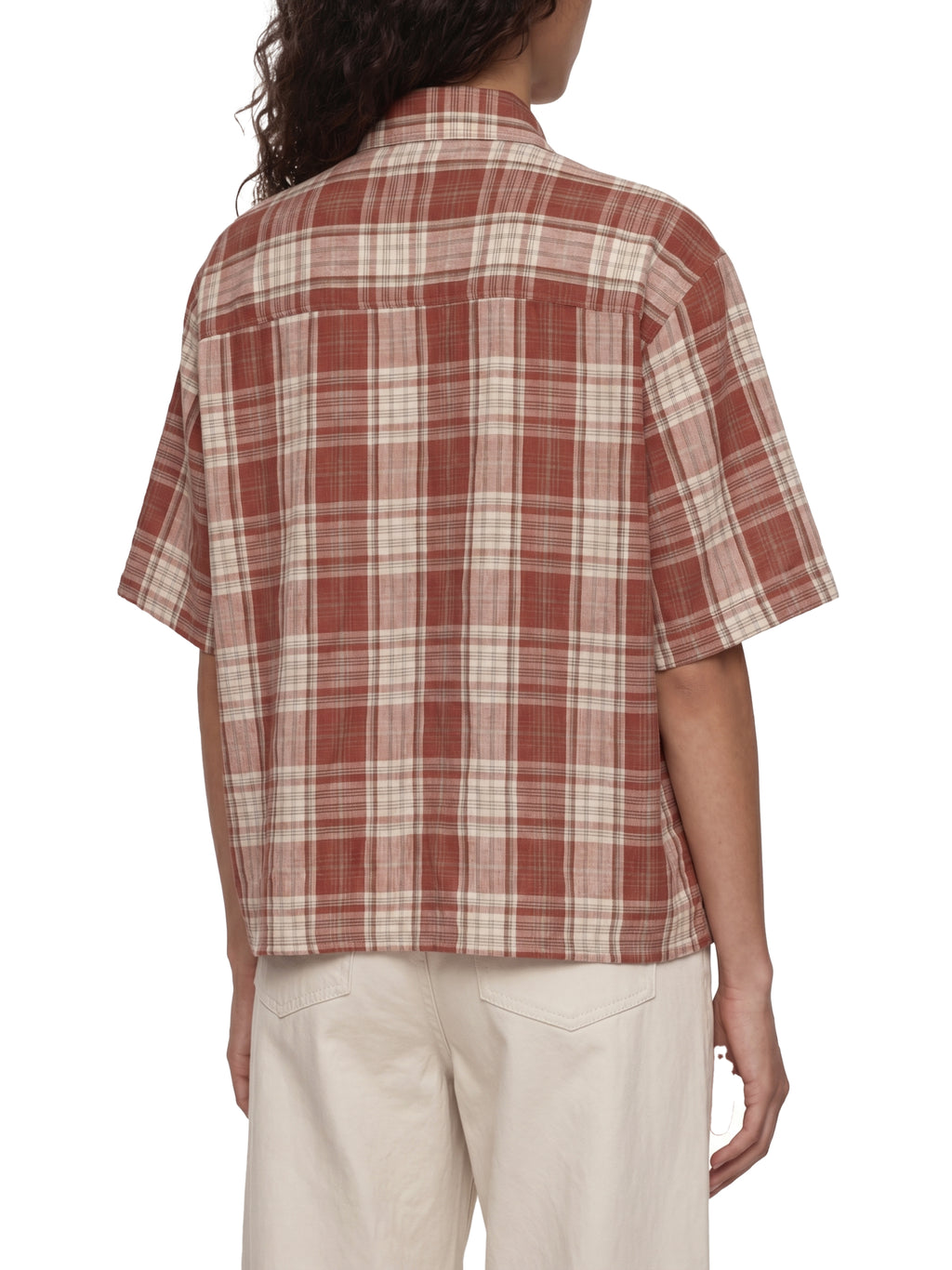 Boxy Unisex Plaid Short Sleeve