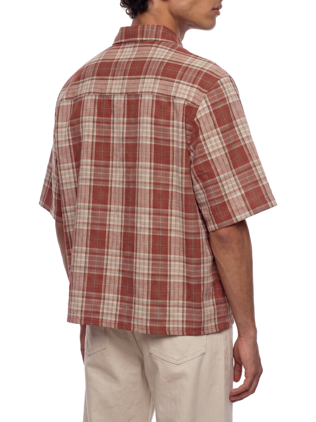 Boxy Unisex Plaid Short Sleeve