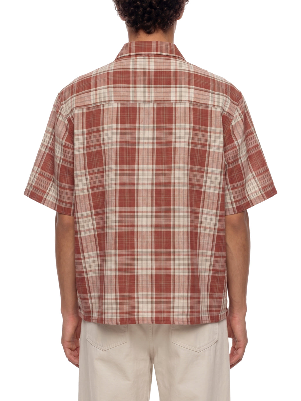 Boxy Unisex Plaid Short Sleeve